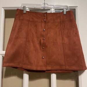 GAP Rust Button-Up Mini Skirt